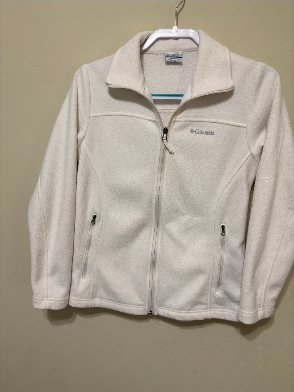 Women’s Columbia Cream Full-Zip Fleece Jacket